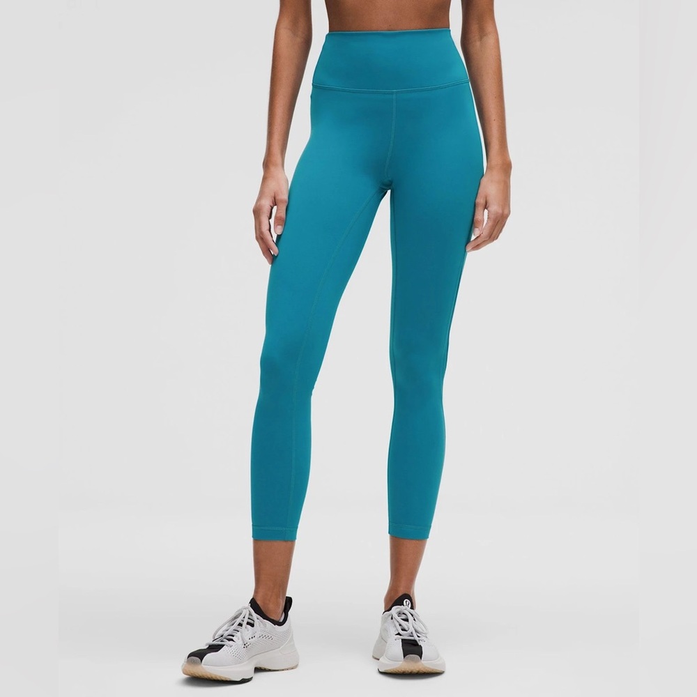 NWT 🍋 Lululemon Hawaiian Blue Wunder Train Mesh Tight Leggings 🌺